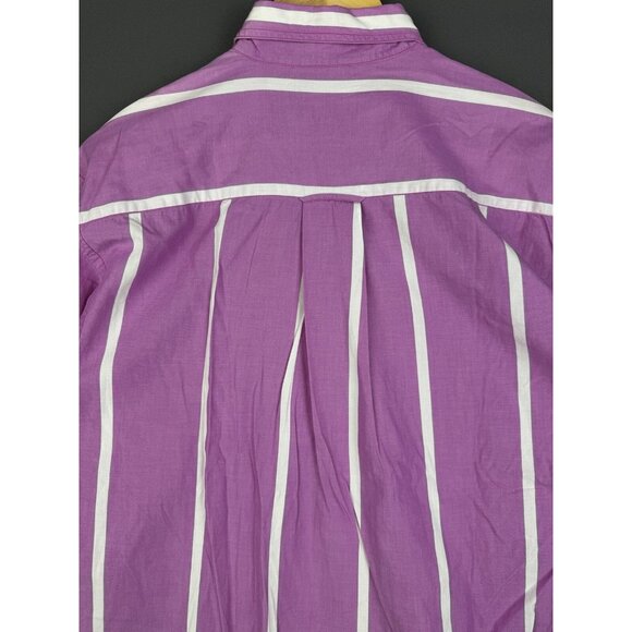 Vintage 90s Nautica Sailing Gear Long Sleeve Button Up Shirt Pink Stripes - Picture 12 of 16